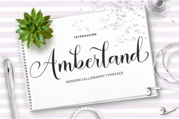 Amberland Font: A Modern Script for Creative Crafts and Branding
