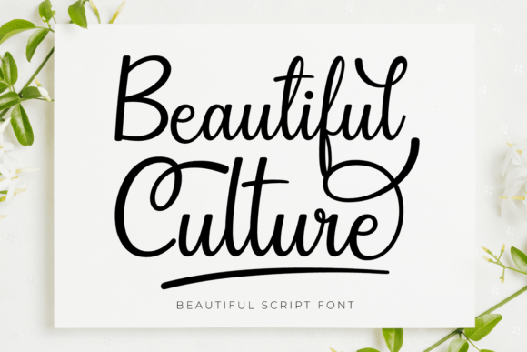 Beautiful Culture Font for Crafting and Commercial Projects