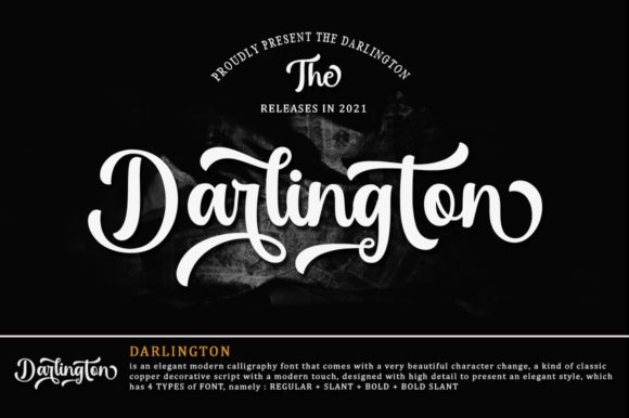 Darlington Font: Elegant Script for Editorial Design