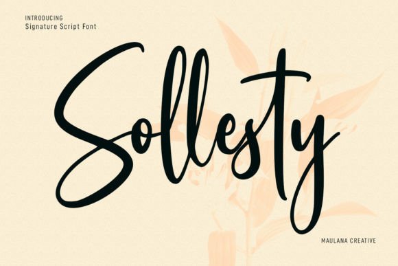 Sollesty Font — A Signature Script for Craft and Commercial Design